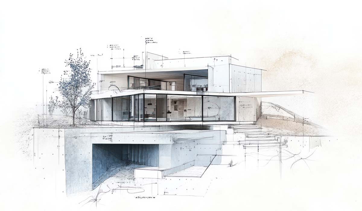 Concrete driveway and approach